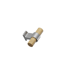 Bond bouton - Ch&ecirc;ne / aspect acier inoxydable