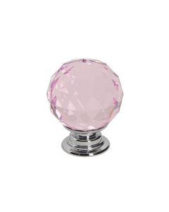 Diamond Pink Bouton - en verre