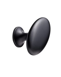 Oval Simple Bouton - Noir Mat