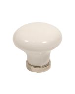Bouton 24136 - porcelaine / Chromé - Beslag Design