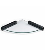Cannes Étagère douche - Verre / Noir Mat