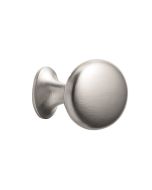 Oval Simple Bouton - Aspect Acier Inoxydable