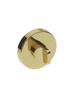 Round Premium Line Rosace de porte de toilette - Laiton Poli